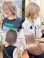 アンメリーアン(Ann merry ann)&nbsp;大人可愛い丸みボブピンク20代ラベンダーベージュピンク