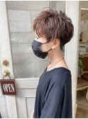 ベリーショート刈り上げスタイル冬カラーブラウン駅近美容室赤羽