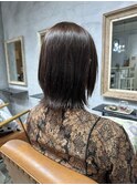 弱酸性ストレートパーマ×外ハネくびれミディアムスタイル