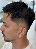 メンズカット刈り上げフェードツーブロック眉カット