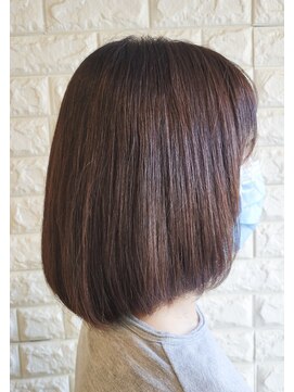 松本平太郎美容室 国立店 前上がりラウンドロブ×イノアカラー