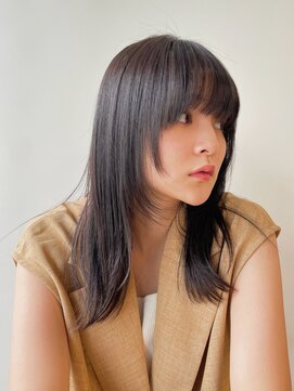 ガーデン 銀座(GARDEN) 美髪 ブルーブラック レイヤー イメチェン 伸ばしかけヘア