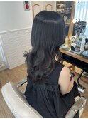 透明感シアーグレージュ　地毛風カラー　レイヤーカット