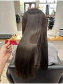 髪質改善×透明感カラーオリーブグレー