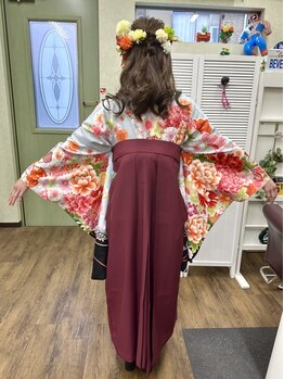 アベニューケー avenue K ヘアーメイク hair makeの写真/【卒業式・入学式着付け・ヘアセット予約受付中】ヘアセット/レンタル有国家検定一級着付け技能士が対応◎