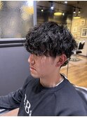 無造作ツイストスパイラル波巻きマッシュ