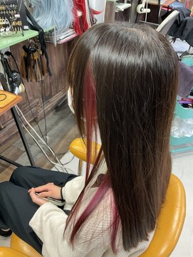 ヘアースペース 練馬店(hair space COCO) インナーカラーピンク