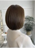 大人グラデーションボブ　肩上ボブ　髪質改善　朝楽ヘアレイヤー