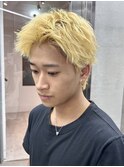 スパイキーショート/抜きっぱなし/メンズカット/ブリーチ