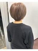 30代40代◎ハイライト白髪ぼかし小顔ひし形ショート