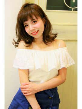 ヘアアンドリラクゼーション ルタ(HAIR＆RELAXATION RUTA) 【ＲＵＴＡ】そとはね鎖骨ミディ★暖色系カラー