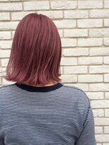 ネオリーブリタ たまプラーザ店(Neolive rita)&nbsp;ベビーピンク×切りっぱなしボブ