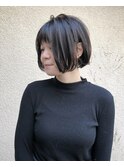 ダークアッシュミニボブ
