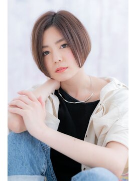 ヘアアンドビューティー ミック(Hair & Beauty miq) 大人かわいい…黒髪風の前下がりナチュラルボブ