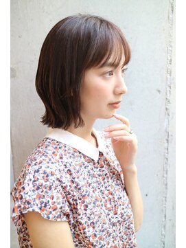 ダヴィン 中目黒(DaVin) 【DaVin中目黒】外ハネボブ　くすみカラー　シースルーバング