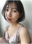 抜け感のバングのシンプルmlniBOB