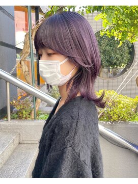 イリス バイ アルティナ 武蔵小杉店(Iris by artina) ウルフマッシュ_ウルフボブ_冬カラー_パープルカラー1