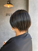 ナンバー ジルバ 立川(N° jillva) ワンレンボブ前下がりショート内巻きワンカール鎖骨ミディアム