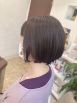 ヘアメイク クリア 本店(hair+make CLEAR) ナチュラルブラウン×小顔ショートボブ　30代40代50代