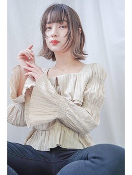 アンジェリカ 難波店(ANGELICA) 外ハネ　インナーカラー　顔まわりレイヤー