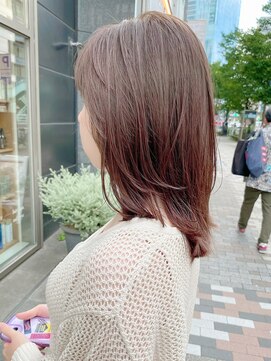 ネオリーブ アンド 渋谷店(Neolive &) 斜めバング/グレージュカラー/シルキーベージュ/韓国/渋谷