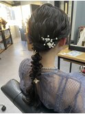 【WAVY hair set】おすすめモテ髪結婚式ヘアセット編み下ろし