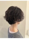 大人ひし形ショートパーマ30代40代【恵比寿KIMIDORI】