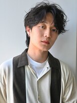 ディッセンバー 神宮前(December) ニュアンスパーマアッシュブラックウルフ波巻きスパイラル渋谷