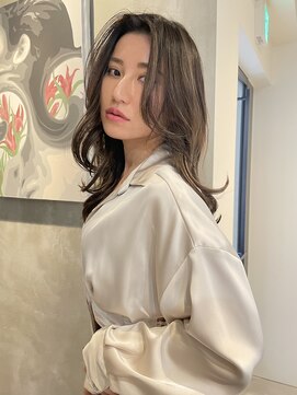 ブルックス コントラストハイライト　外国人風カラー　レイヤーカット