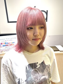 レア 渋谷(Le'a) ピンクカラー/ピンクベージュ/ウルフ/ショートウルフ/ボブウルフ