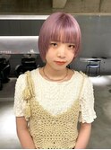 デザインカラーレイヤーカットウェットヘア夏オリーブベージュ