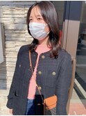 ダークブラウン×ミディアムスタイル