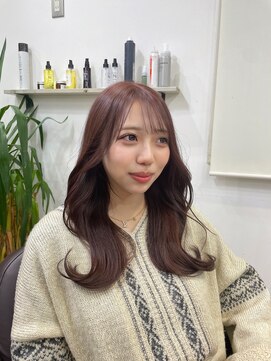 アイズ 横浜(IS) 横浜/レイヤーカット/くびれヘア/ピンクブラウン