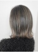 30代40代白髪ぼかしハイライトナチュラル透明感アッシュカラー