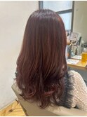 暖色カラーピンクミックス◎髪質改善ウルツヤロング