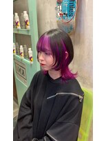 アールイーバイインク 渋谷(Re. by INK.)&nbsp;ダークアッシュ/似合わせカット/ミディアムレイヤーカット