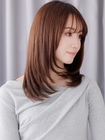 カバーヘア ブリス 志木南口駅前店(COVER HAIR bliss)&nbsp;大人美人ブリーチなしセミロングレイヤーカットY志木30代40代