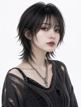 キャロル(CAROL) ウルフカット+ダークカラー