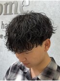 くるくるしない波巻きシャドウパーマ名古屋栄
