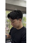 センターパート×ニュアンスパーマ
