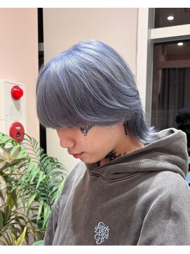 ベレーザ 川越(Beleza) 川越_ブルーアッシュブリーチカラーセンターシャドウマッシュ
