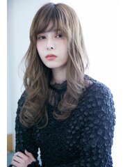 【figaro AVEDA】前髪ありの大人ウェーブロングスタイル☆