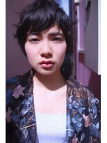 ブーケ(BOUQUET)&nbsp;黒髪・毛先パーマ・グウラデーション・マッシュ