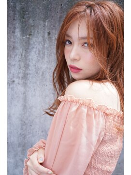 フラッグ ヘアー 天神西通り店(Flag HAIR) ☆小顔レイヤーオレンジベージュ☆2