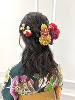 卒業式★袴　人気のハーフアップ　ロング
