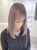 ミルクティーベージュダブルカラーインナーカラーケアブリーチ