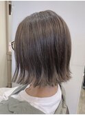 【Rire尚平】極細ハイライト アッシュグレージュ×外ハネボブ★