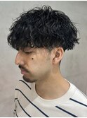 波巻きスパイラルパーマツイストパーママッシュメンズパーマ