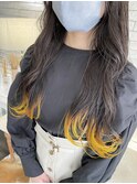 ロングの裾カラー