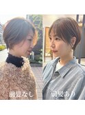 前髪ありショートボブ
